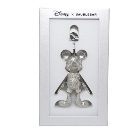 BaubleBar x Disney Silver Mickey Mouse Bag Charm Keychain - Picture 1 of 6